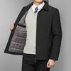 Men's Winter Lapel Jacket - Cotton Coat for Business, Middle-Aged & Elderly