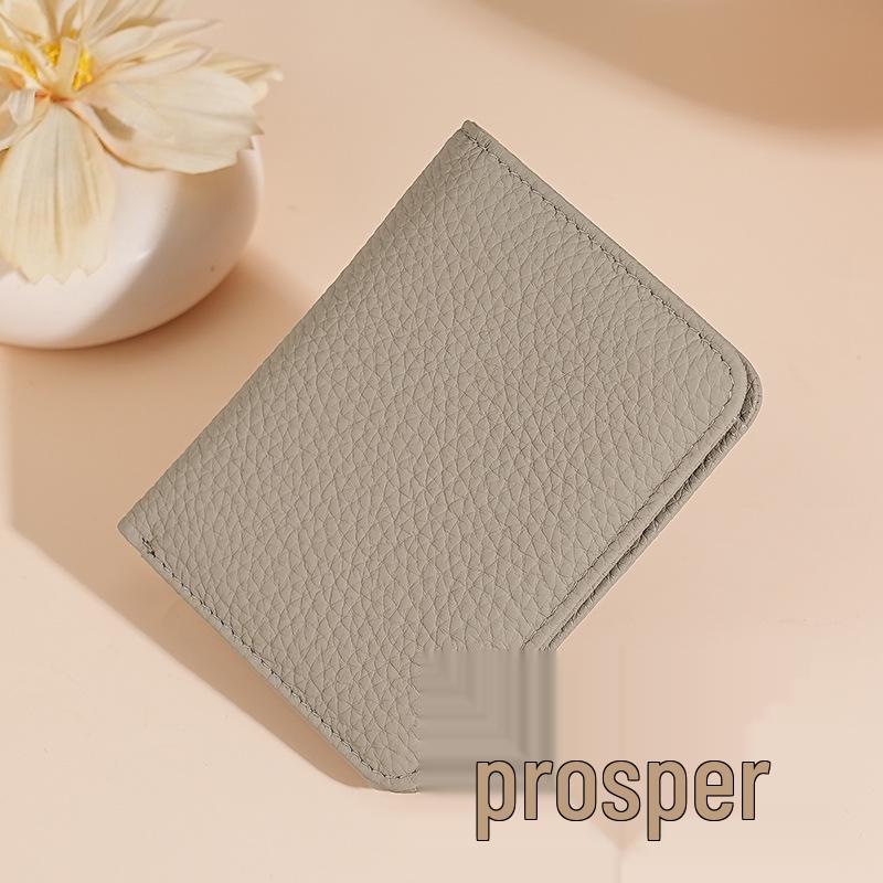 Genuine Leather RFID Women's Mini Wallet with Card Holder, Zipper Coin Pocket