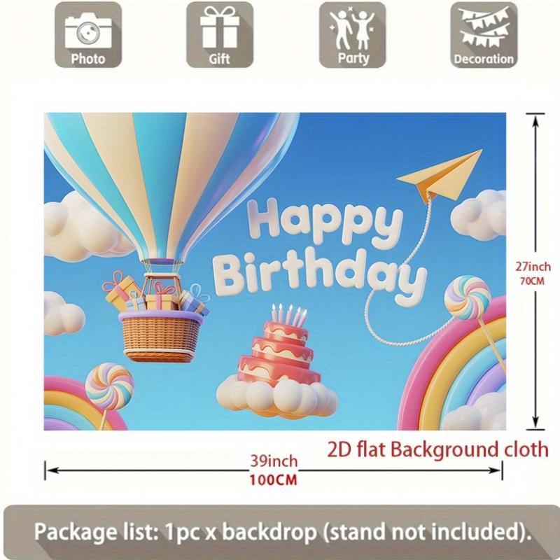 Birthday Party Backdrop Polyester Banner Photo Booth Decoration 85