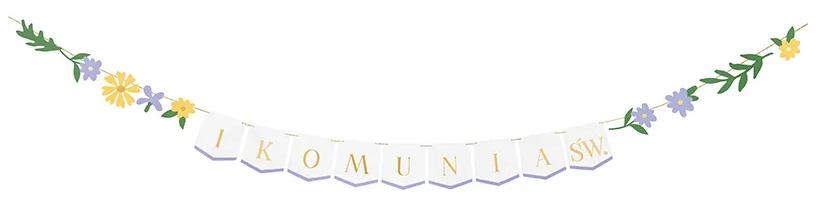 Garland Banner Decoration Holy Communion Flowers 3M