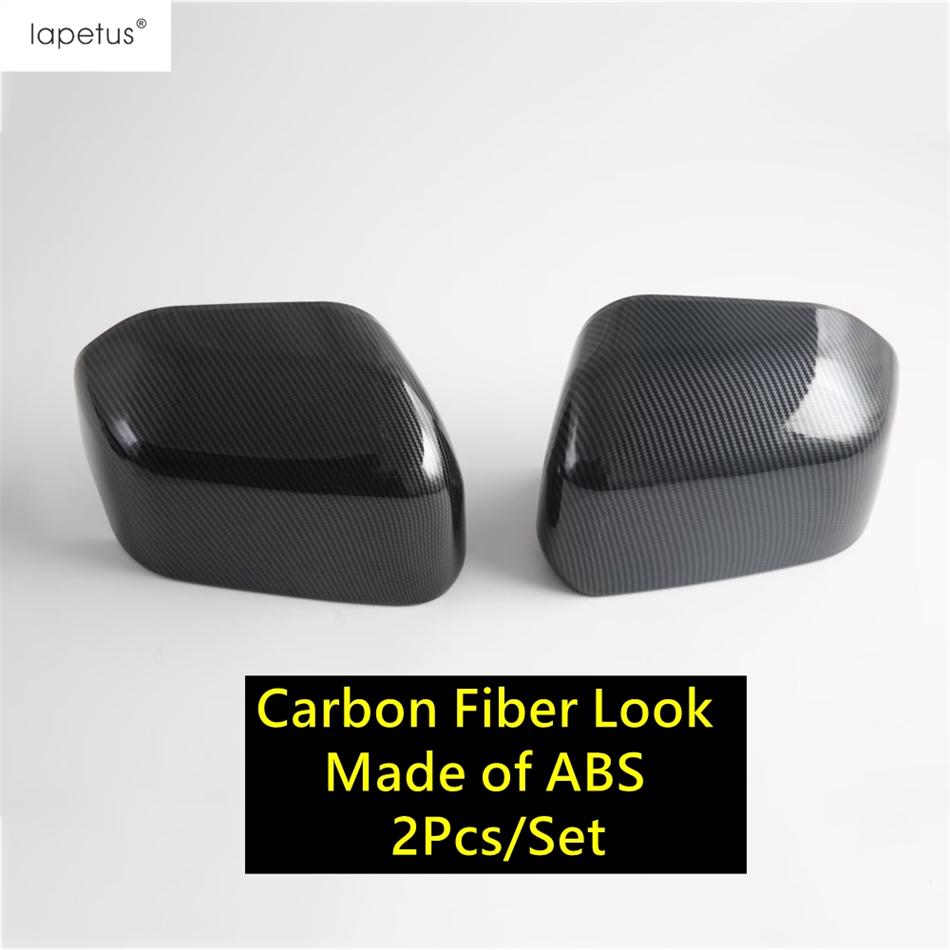 For BYD SHARK 2024 2025 ABS Car Exterior Rearview Side Mirror Cover Wing Cap Door Rear View Trim Black Carbon Fiber Accessories Carbon Fiber Look