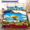 3pcs Custom Name Maya the Bee Bedding Set Duvet Cover Closure Includes 1 Duvet Cover & 2 Pillowcases, Soft and Comfortable for All Seasons.