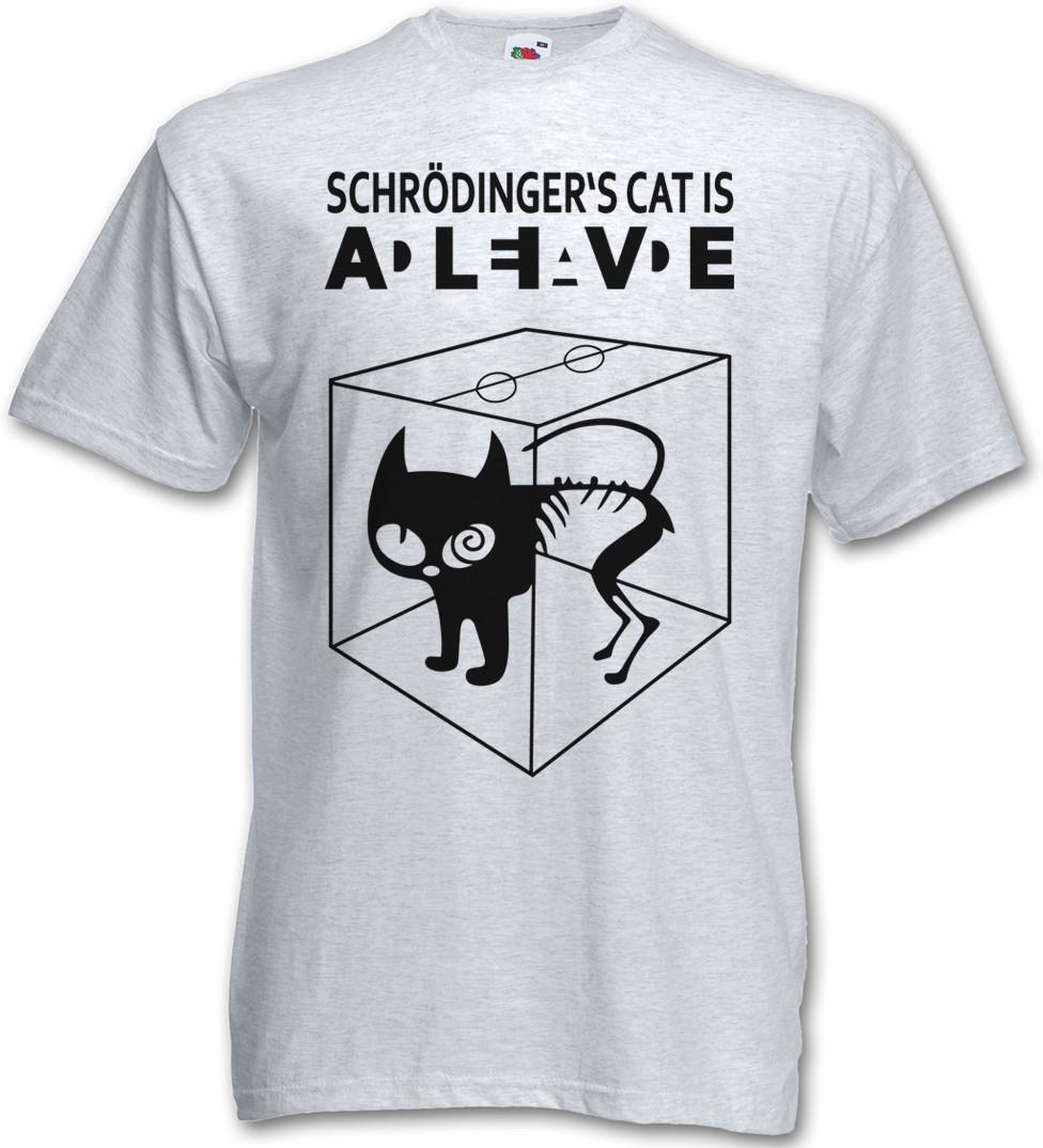 SCHRÖDINGER?S CAT IS ALIVE DEAD I T-SHIRT - The Big Schroedinger TV Bang Theory XL
