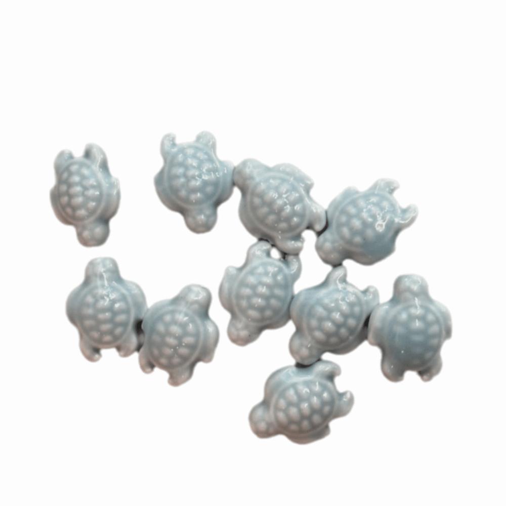 10pcs Fresh Color Ceramic Spacer Loose Beads Ceramic Jewelry Making Material Sea Turtle Bead  Gift