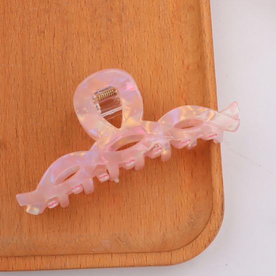 Hair Claw Large Wave Design Back Head Hair Clip Anti-slip Teeth Strong Grip Shark Hair Clip Versatile Hair Accessory