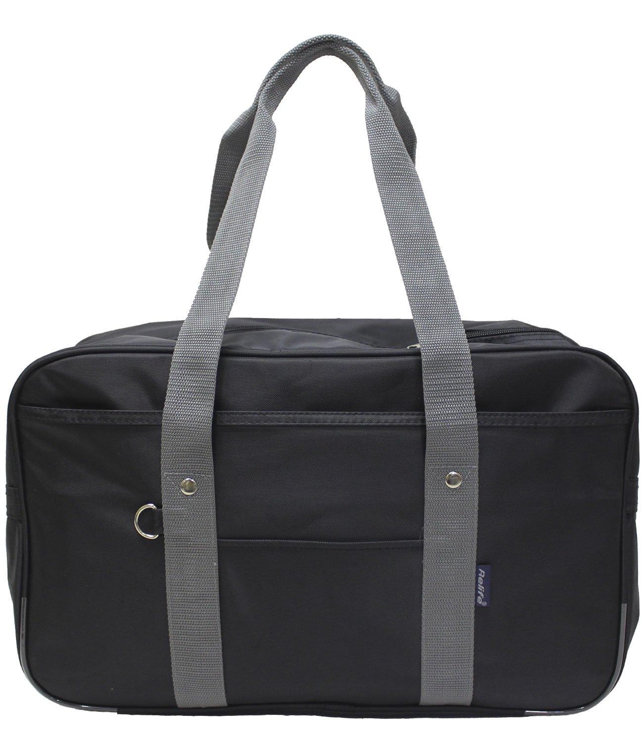 

Многофункциональный большой полиэстеровый школьный рюкзак черного и серого цвета [EXAS] (Бостонская сумка)