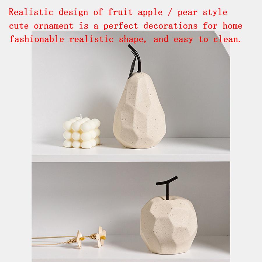 Classic European Style Ceramic Cute Funny Fruit Pear Ornament Home Room Figurines Arts Crafts Desk Decor Statues Sculpture Toys