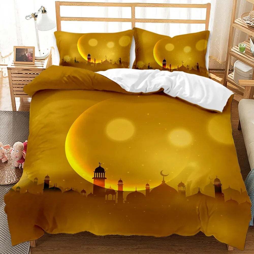 Cartoon Crescent Moon Bedding Set Duvet Cover Children Bedroom Quilt Cover Suitable Childrens Kids And AdultsComfortable Worm