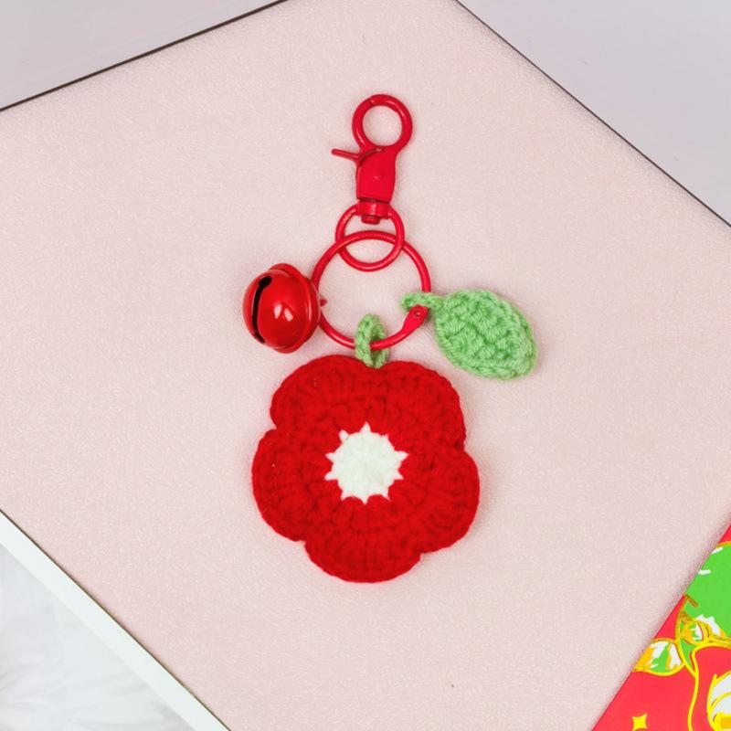 Handwoven Flower Keychain Ring - INS Style, Perfect for Bags and Teacher's Day Gifts