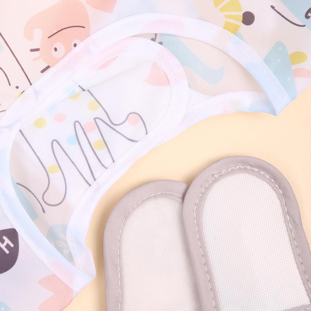 Waterproof Full Sleeve Baby Bibs Children Apron Long Sleeve Feeding Smock Kids Eating Breastplate Infant Scarf Clothing
