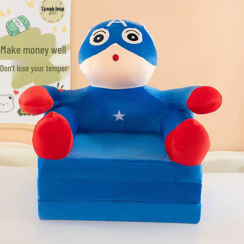 Foldable Cartoon Animal Plush Sofa Chair for Kids