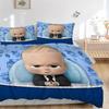 Baby Boss Theme Print 3Pcs Bedding Setduvet Cover With 2 Bedropillowcase Home Birthday Gift