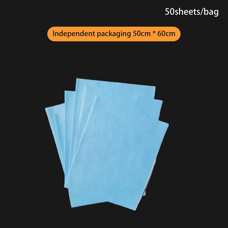 10/20/50 Sheets Disposable Surgical Drapes Surgical Sheet Blue Surgical Towel Non-Woven Sterile Sheet Waterproof Travel Mat