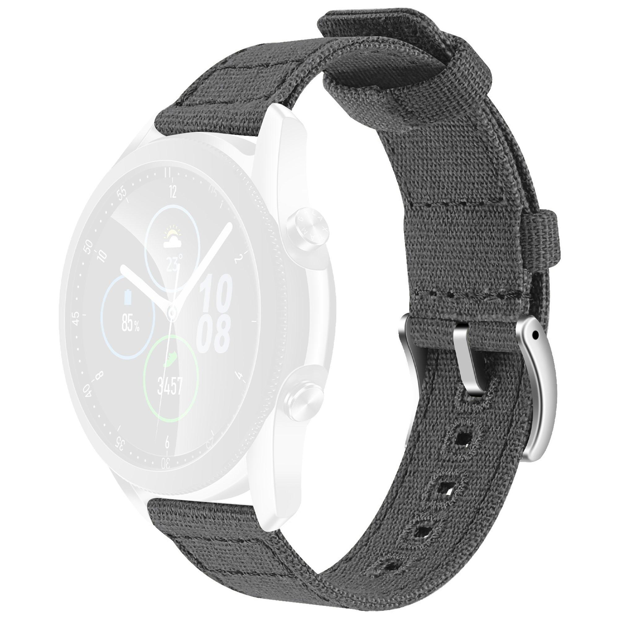 20mm Watch Band For Samsung Galaxy Watch7 44mm / 40mm Canvas Pin Buckle Strap