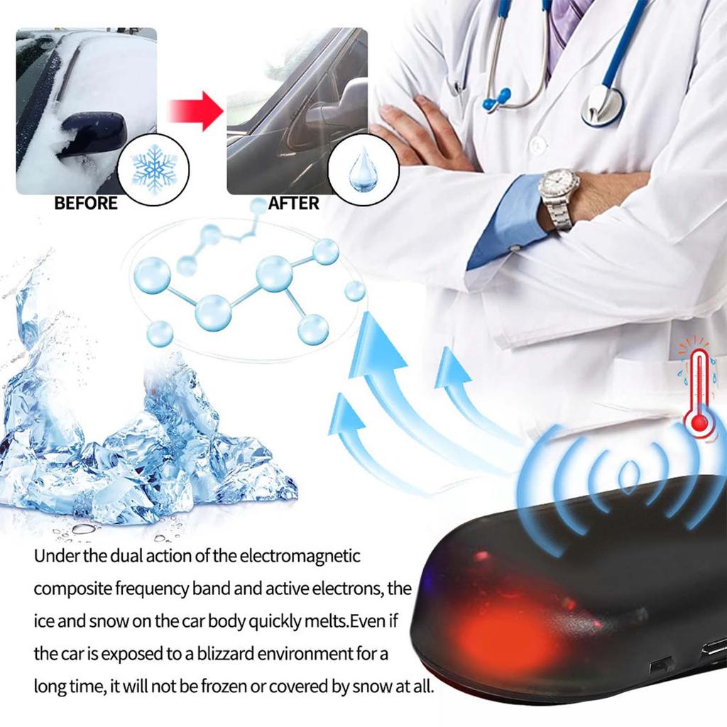 1Pc Car Snow Removal Tool, Dedicated Glass De-icing and Snow Melting Tool, Quick, Portable Mini De-icer