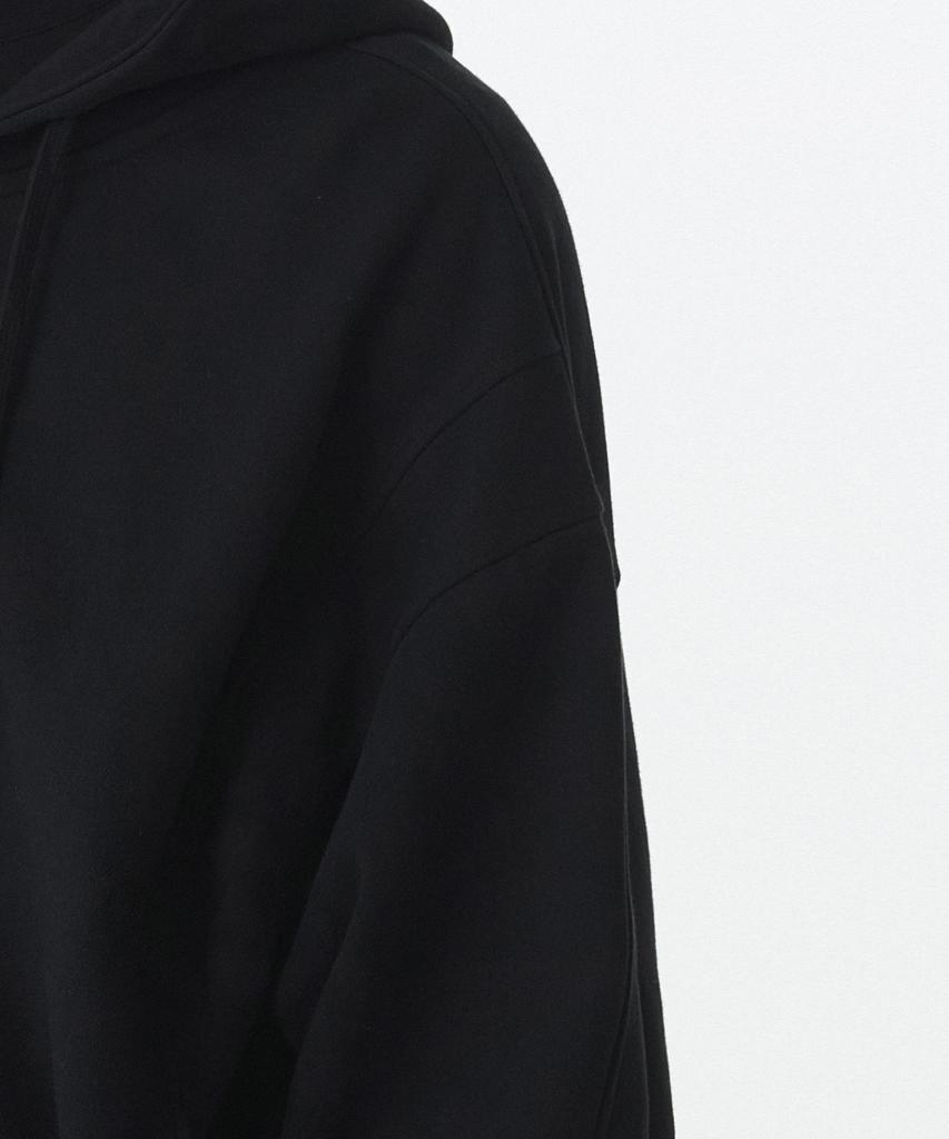 Musinsa Standard Extra Oversized Open Hooded Sweat Zip-Up [Black]
