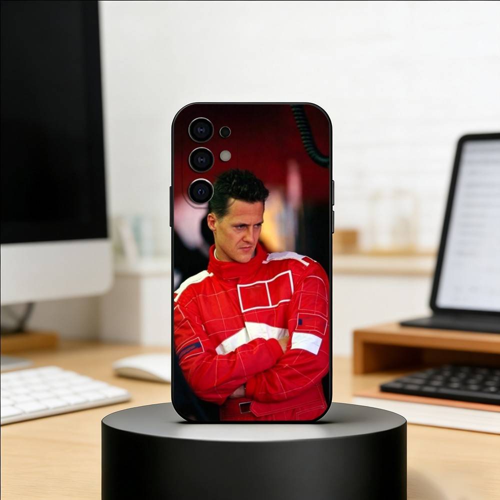 Racing Driver M-Michael S-Schumacher Phone Case Black Silicone Soft For Samsung S25,S24,S21,S22,S23,S30,Ultra,S20,Plus,Fe,Lite