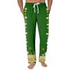 Gestreifte Pyjamahose Nachtwäsche Lässig Kordelzug Elastischer Bund Hose Bequem Gerade Yoga Lockere Hose