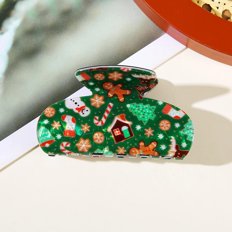 Weihnachts-Haarklammer: Weihnachtsmann, Lebkuchenmann, Schneemann, Rentier - Festliches Haaraccessoire