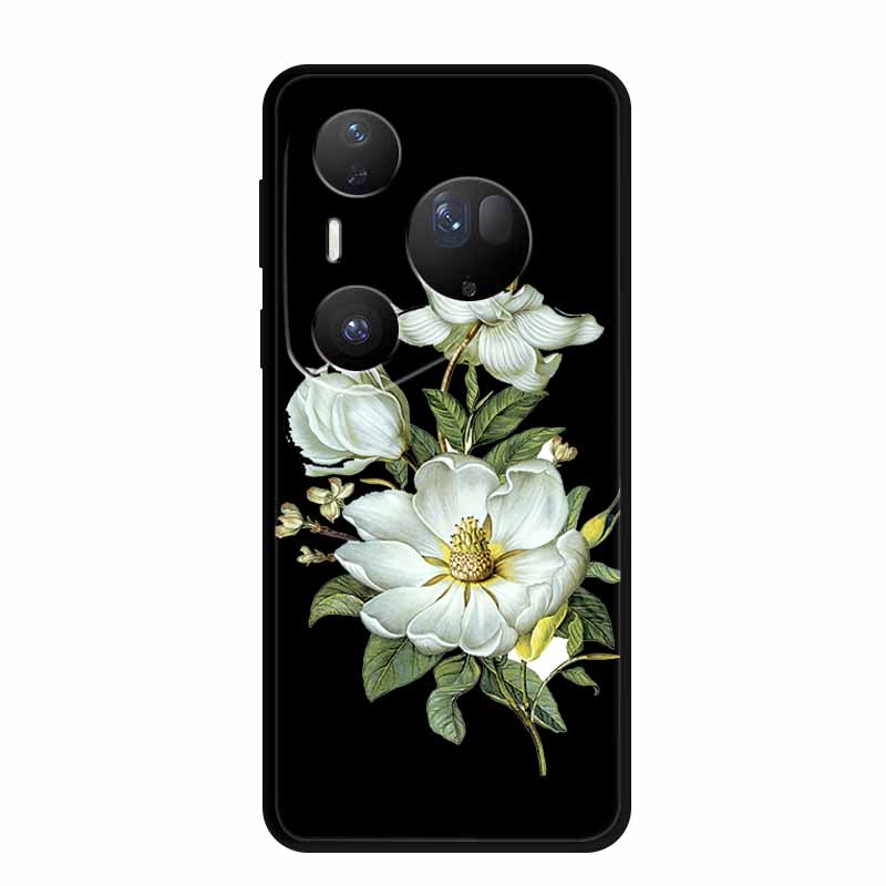 For Huawei Pura 80 Ultra 5G Case Coque Cartoon Cat Painted Black Silicone Soft Back Cover For Huawei Pura 80 Ultra Cases Shells