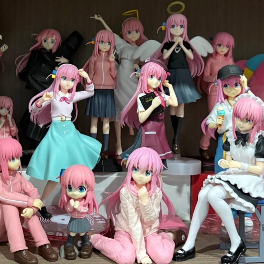 10CM Anime Bocchi The Rock Gotoh Hitori Pyjama Figur Coreful Statue Sammlerstück Dekoration Geschenk Kinder PVC für Poseable Gelenkige Skala Detailliert Beweglich