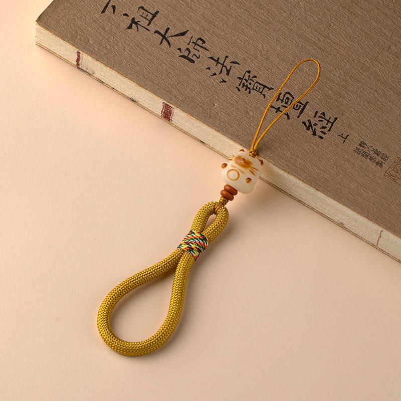 Bodhi Glückskatze Handy-Anhänger Handgelenksband - Niedlicher Anti-Verlust, Anti-Sturz Handyhülle Lanyard Anhänger