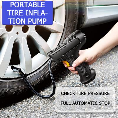 Wireless Charging for Car Mounted Handheld Inflator Pump, Electric Portable Tire Inflator Pump for Small Cars