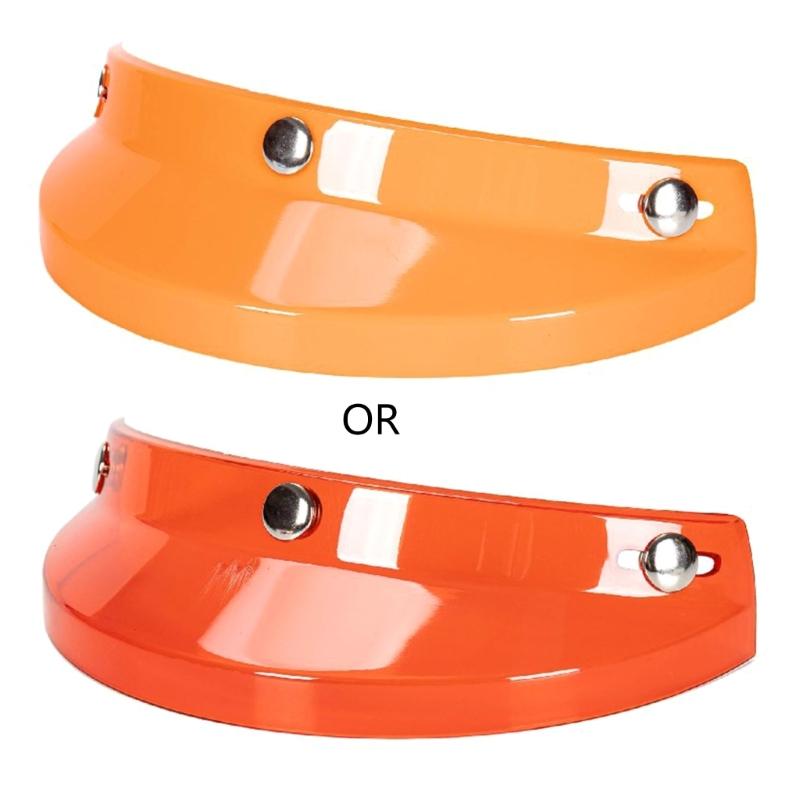 Universal 3 Snap-Button Visor Flip Up Wind Shield Fit for Open Face Motorcycle-Helmet Anti-UV Fog Windproof Accessories