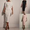 New Spring/Summer Solid Color Commute Rhinestone Slim Elegant Dress Women's Clothing
