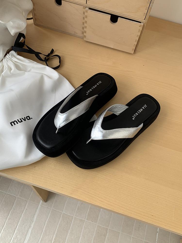 Fashion Summer Flip Flops for Women 2025 Platform Clip Toe Sandals Fashion Slides Woman Beach Vacation Outdoor Slippers Zapatos De Mujer