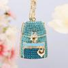 Color Mixing Car Key Pendant Fully-jewelled Bag Accessories Pendant Bag Shaped Keychain  Unisex
