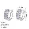 Sterling Moissanite Stud Earrings Women Elegant Hoop Design Lightweight Daily Wear Jewelry
