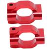 2PCS RC Wheel St Aluminum Alloy RC CShaped St Part for   1/10 Remote Control Car(Red )
