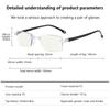 Reading Glasses Men Anti Blue Rays Presbyopia Goggles Women Vintage Rimless Eyewear Diopter +1.0 1.5 2.0 2.5 3.0 3.5 4.0