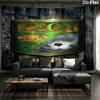 Leon Fc Crest Custom Name Wall Tapestry Aesthetic Wall Hanging Printed Fabric Blanket Decorative Tapestries For Bedroom Living Room Home Decor