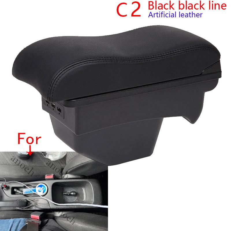 For Peugeot 308 T7 SW Armrest Box For Citroen C4 Car Armrest Retrofit Parts Storage Box USB Accessories 2008 2009 2010 2011 2012