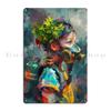 Girl With Gas Mask Zombie Soldier with Gasmask Metal Plaque Retro Wall Cave Wall Decor Designs Wall Plaque Tin Sign Poster