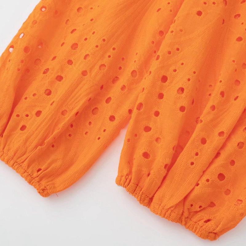 Damen Vintage Dreiviertel-Ärmel vorne Knöpfe Gürtel grün Stickerei Minikleid