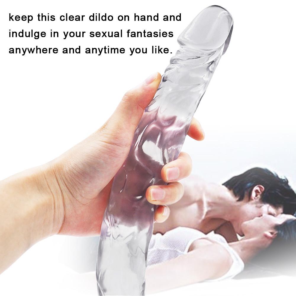 Dildo s dvojitou hlavou RUNYU Realistické dildo Cock Vaginální anální kolík Flexibilní penis Pro ženy Dilda Sexuální hračky