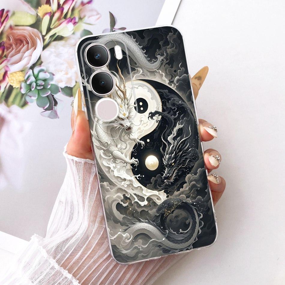 For Vivo Y19s Pro Cool Dragon Tiger Pattern Phone Case For Vivo Y19s Y 19S Pro V2419 Soft Silicone TPU Cases
