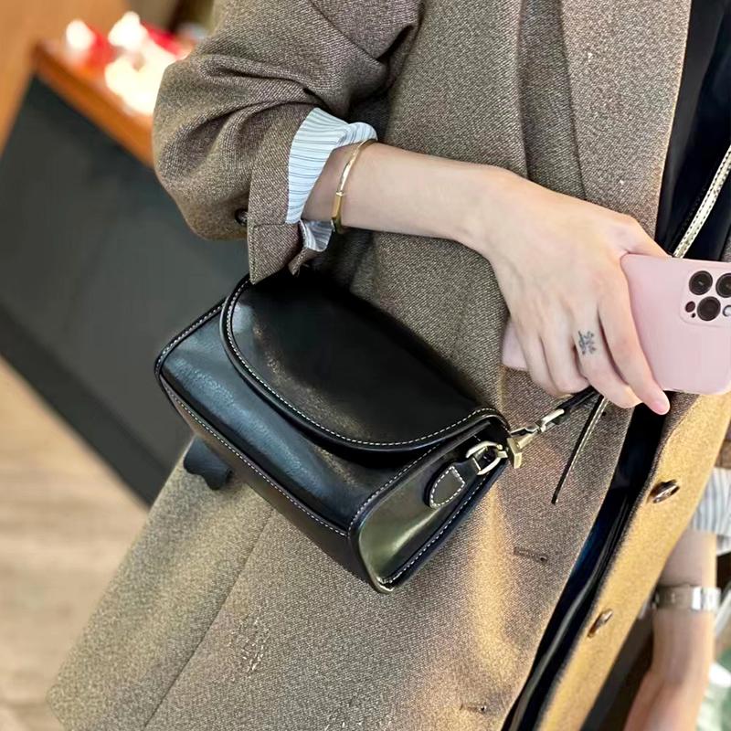 Geantă de damă din piele, tip crossbody, geantă mică, nouă pentru primăvară și vară, textură de înaltă calitate, nișă franceză