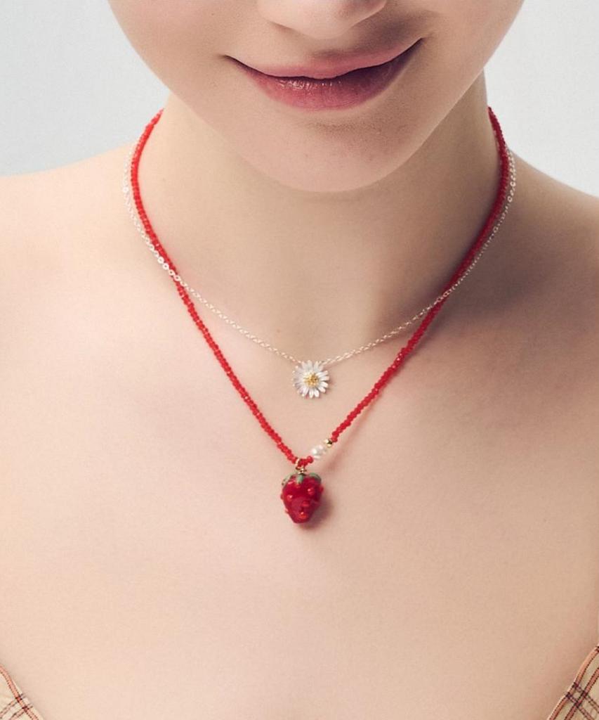Dana Burton Sweet Strawberry Glass Necklace