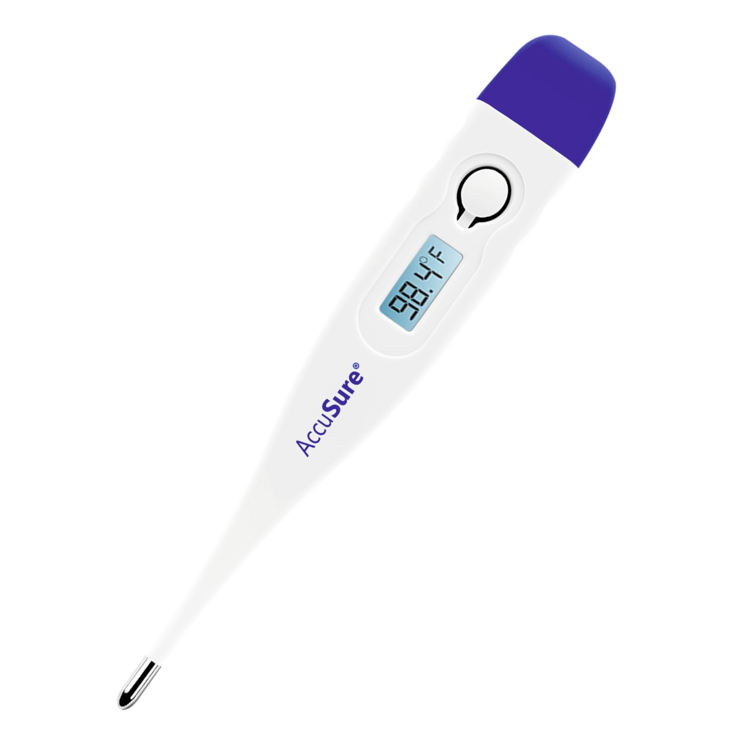 AccuSure MT-1027 Цифровой термометр без ртути Прозрачный футляр для хранения Белый
