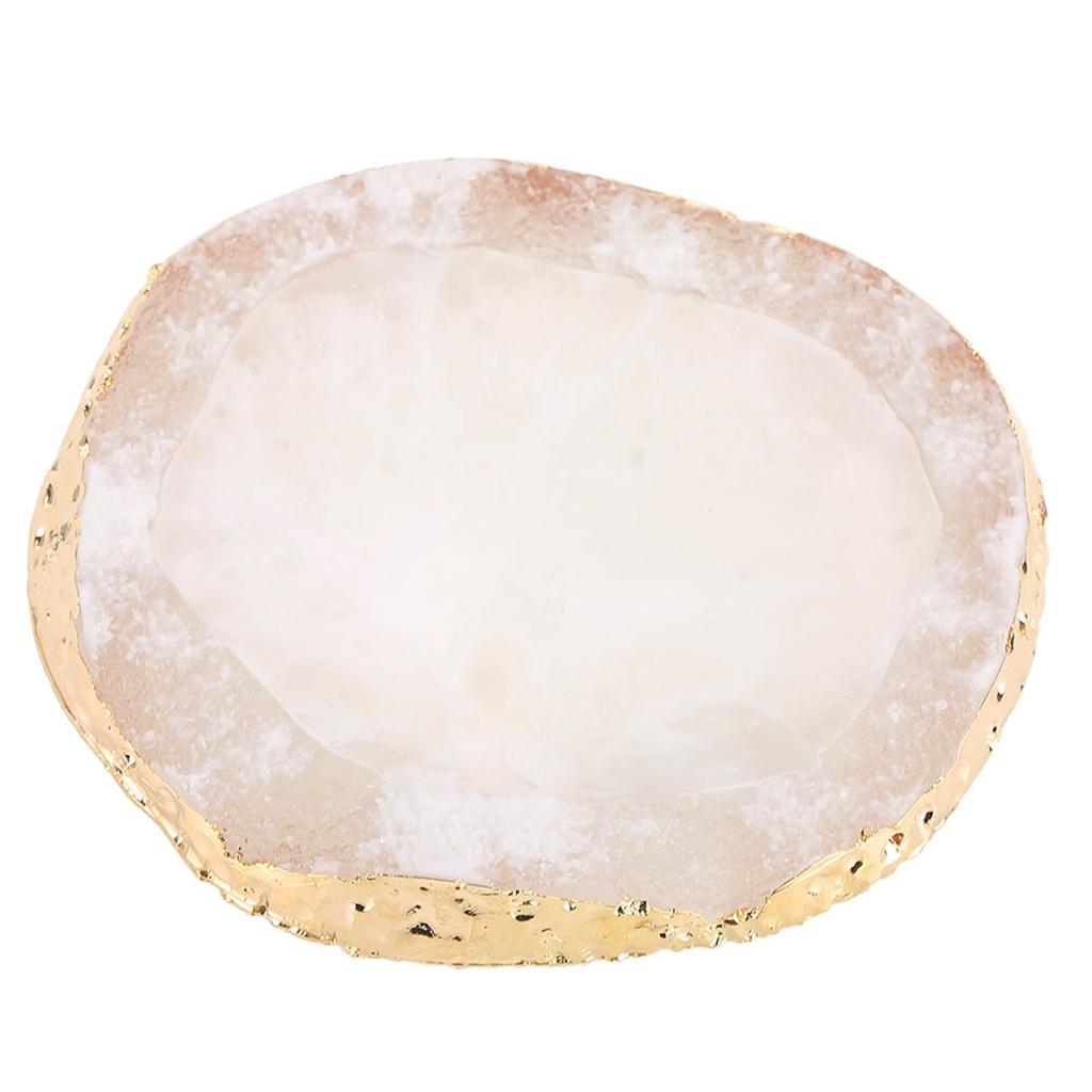 Resin Nail Art Paint Drawing Color Dish Golden Manicure Nail Tool White
