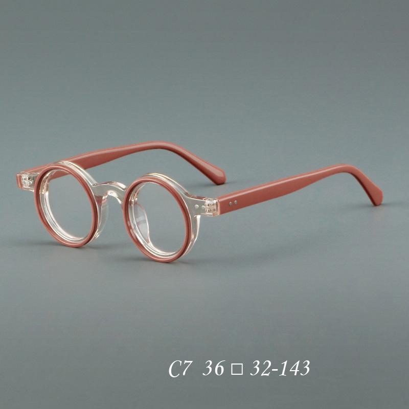 Retro Runde Nieten Acetat Brillenrahmen Damen Lesebrille Presbyopie Herren Brillenrahmen Optische Gläser Mit Rezept gray