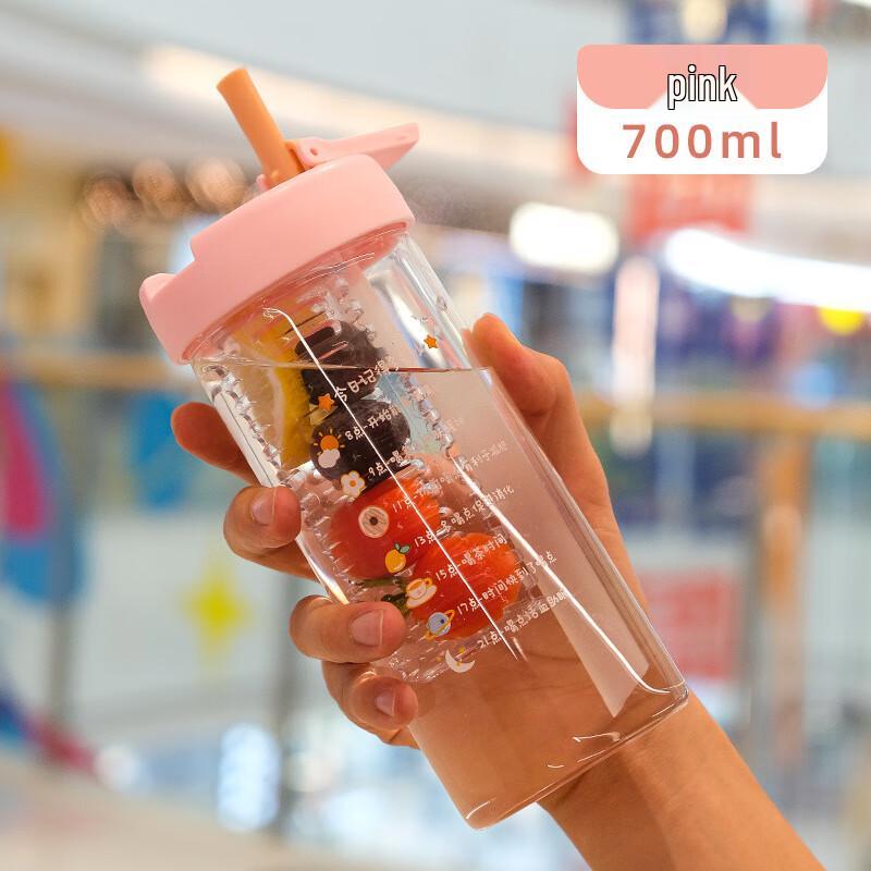 Shangqi Portable Glass Tea Bottle with Straw