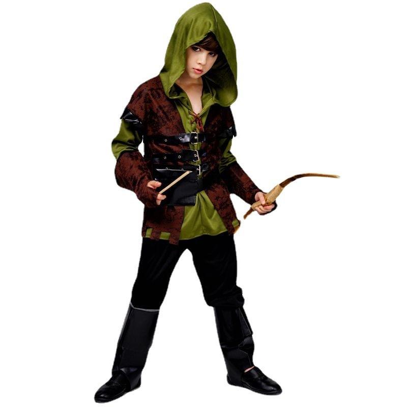 Kids Halloween Rogue Archer Costume, Party Boys Hunter Costume Orgy Costume