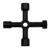 B97A-T-Handle& U-Head Water Meter Shut Off Tool- Reinforced Rebar Steel 12 Inch Inch Water Meter Wrench With 4-Way Utility Key