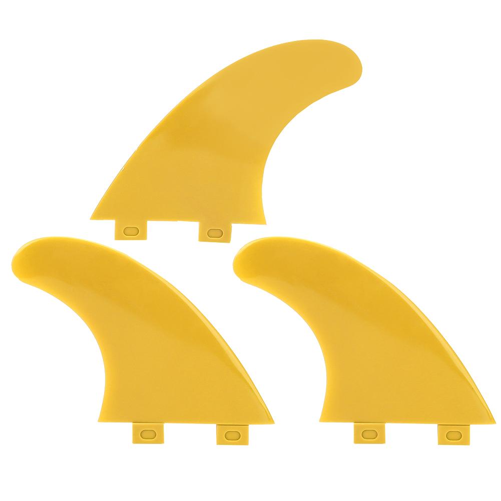 

3pcs FCS G5 Surfboard Tail Fin Left Middle Right Surfing Accessories for Longboard ShortboardYellow