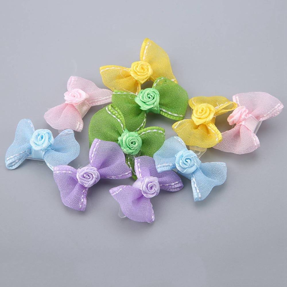 10Pcs Lightweight Pet Hair Clip Decorative Clip Pet Head Flower Pet Hair Accessory Pet Dressing Up